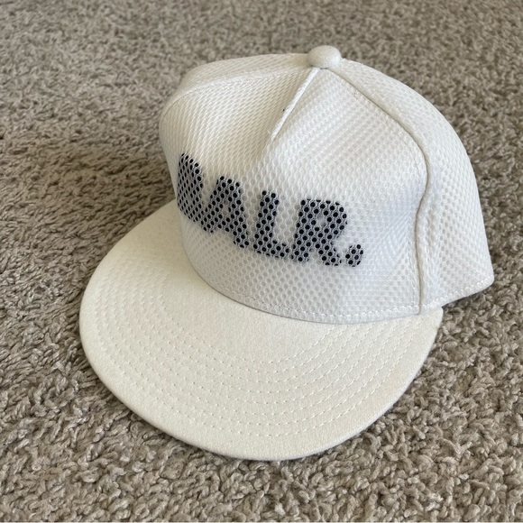 BALR. Netting Cotton / Wool / Leather Strapback Hat Cap